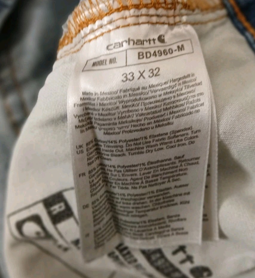 Carhartt Jeans Mens 33X32 Relaxed Tapered Rugged Flex Distressed Paint Splatter thumbnail 11