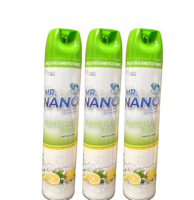 MR Nano  Disinfectant Spray Kills 99.9% Of Germs, Kills Cold  Flu Viruses  3 Pk