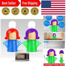 Fast Easy Microwave Steam Cleaner - 2 Pack with Fun Design and Safe Handles