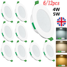 6/12x LED Recessed Ceiling Light 4/5W Ultra Slim Dimmable Downlight Flat Panel