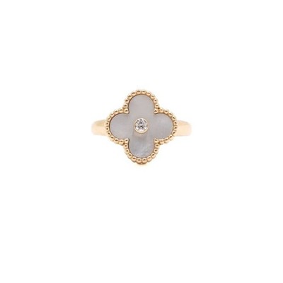 Van Cleef & Arpels Vintage Alhambra Ring 18K Gelbgold 0,06 Karat 1P 156852724
