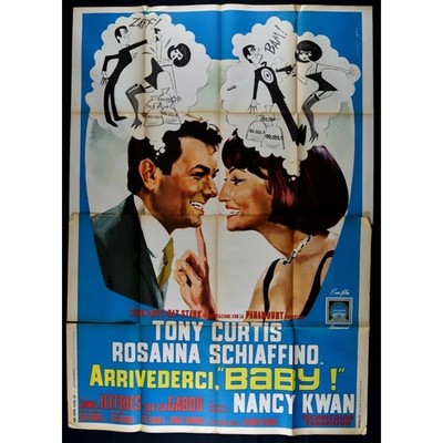 Werbeplakat auf Wiedersehen Baby Tony Curtis Rosanna Schiaffino Nancy Kwan M322