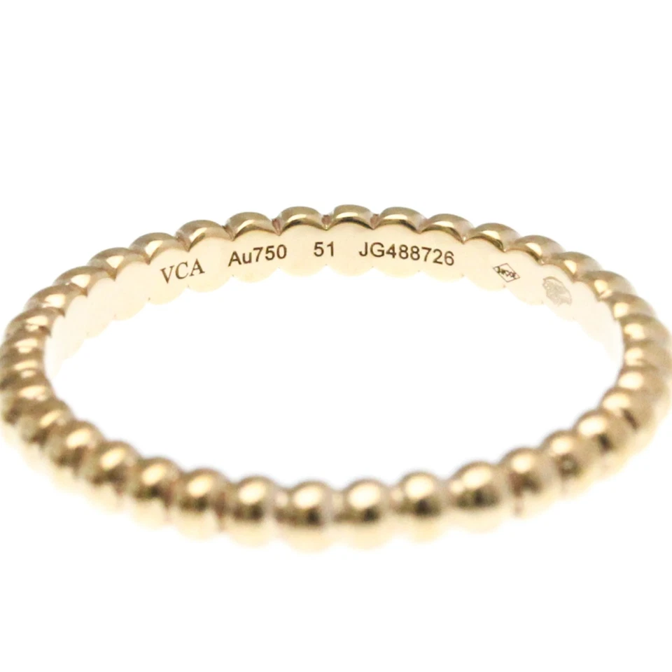 Van Cleef & Arpels Pearl Ring Mini Model Pink Gold (18K) Fashion No Stone Band R - Image 3 of 4