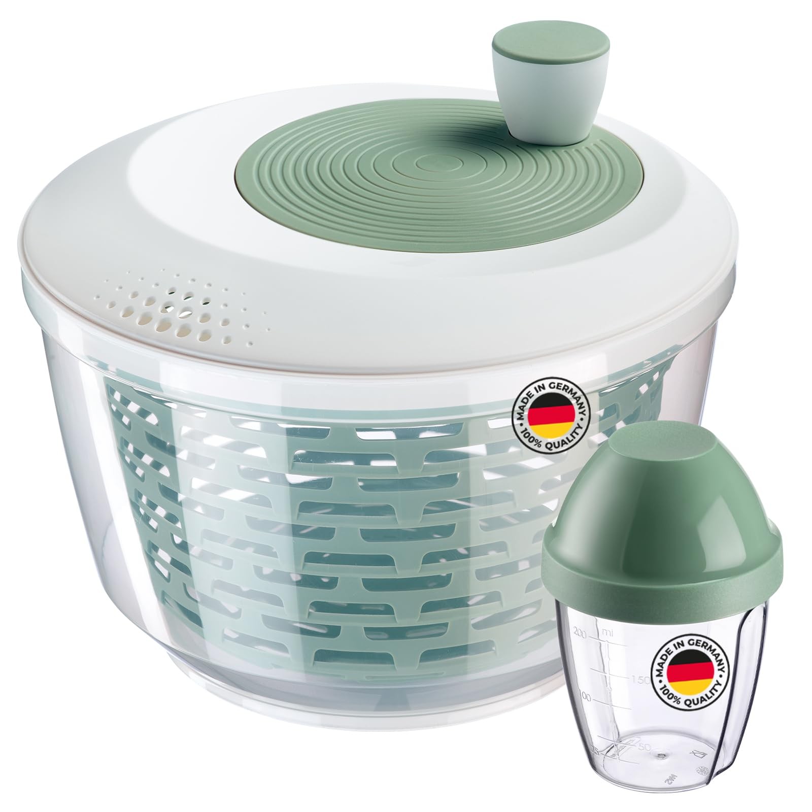 Essoreuse à salade compacte bol saladier 3 en 1 pour laver essorer servir