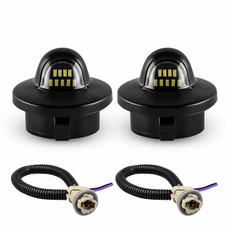 2x For Ford F150 F250 White LED License Plate Tag Light W/ Wiring Harness Socket