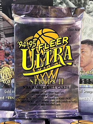Baloncesto Fleer Ultra NBA 1994-95 (Serie 2) HOBBY PACK 12 tarjetas importación de EE. UU. ¡EMBALAJE ORIGINAL!