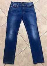7 For All Mankind Skinny Women's Jeans Blue Stretch Denim Medium Wash