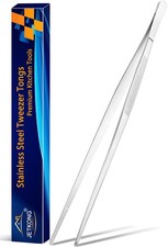 16 Inch Cooking Tweezers Extra Long Kitchen Tweezers Large Stainless Steel Tw...