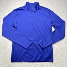KJUS Ladies Feel Half Zip Women’s XL 42 Blue Performance Active Golf Athleisure
