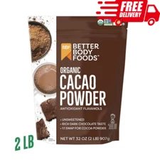 2 Lb Organic Cacao Powder Cocoa Substitute Bulk, Superfood, Gluten Free, Non-GMO