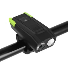 USB Rechargeable LED Bicycle Headlight Bike Head Light Front Lamp Cycling + Horn