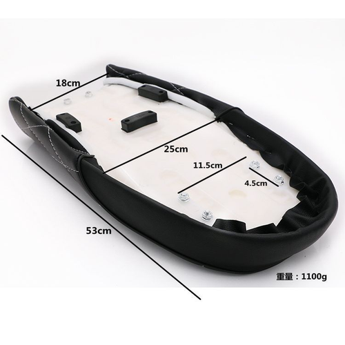 Black Racer Prismatic Hump Seat Tracker Saddle For Honda CB Cruiser Retro Cafe - Picture 3 of 8