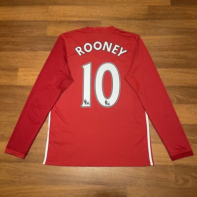 MANCHESTER UNITED ADIDAS 2016/2017 SOCCER JERSEY #10 ROONEY