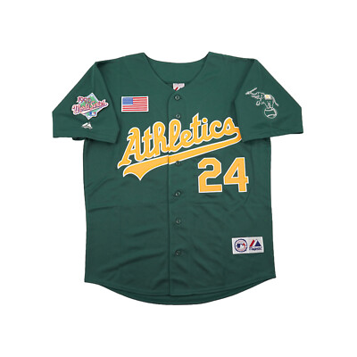 Rickey Henderson Oakland Athletics 1990 World Series Alt Green