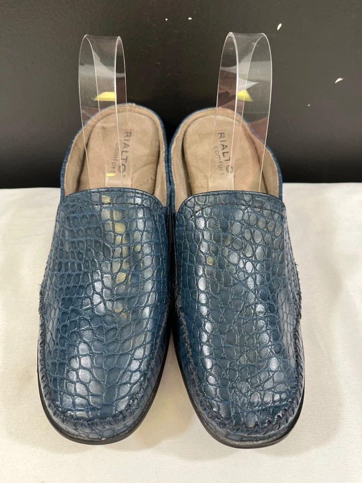Rialto комфорта Vette женщин синий крокодила печать мулы размер 9,5 М SKU 6421 - Изображение 2 из 4