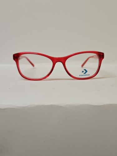 CONVERSE K405 Red Girls Kids Oval Full Rim Eyeglasses Frames 49-16-130 B:35 - 第 1/10 張圖片