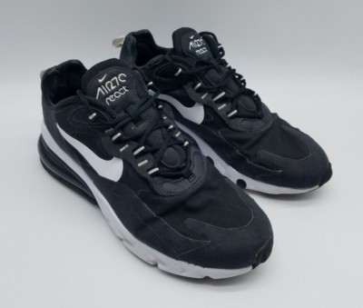 Nike Air Max 270 React Men's Size 9.5 Running Shoes Black White *See description