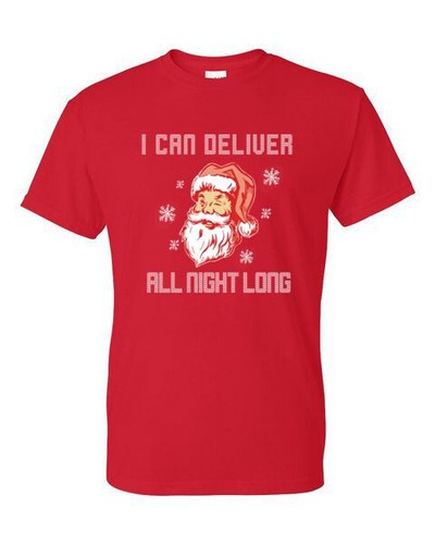 CAMISETA XL 2X 3X - SANTA ENTREGA TODA LA NOCHE TRAVIESO INVIERNO / NAVIDAD - Imagen 4 de 41
