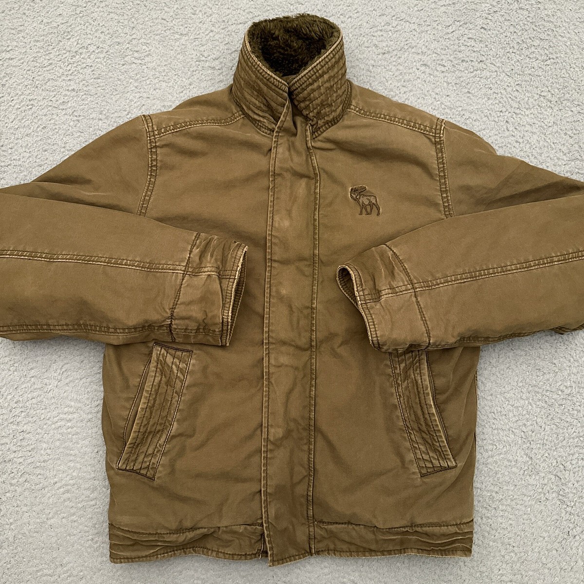 Abercrombie & Fitch Adirondack Jacket Youth XL Brown High Pile 