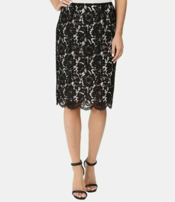 Vince Camuto Women's Lace Pencil Skirt Size MSRP $99 NWT