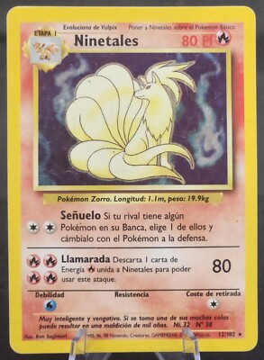 Pokemon Ninetales Holo Rare - 12/102 Base Unlimited | eBay