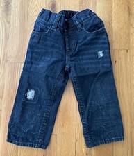 Gap BabyGap Toddler Baby Jeans Sz 12-18 Months Denim Destroyed Elastic Waistband