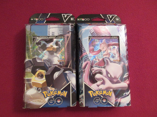 Pokemon GO Trading Card Game - V Battle Decks - SET OF 2 (Mewtwo V & Melmetal V)
