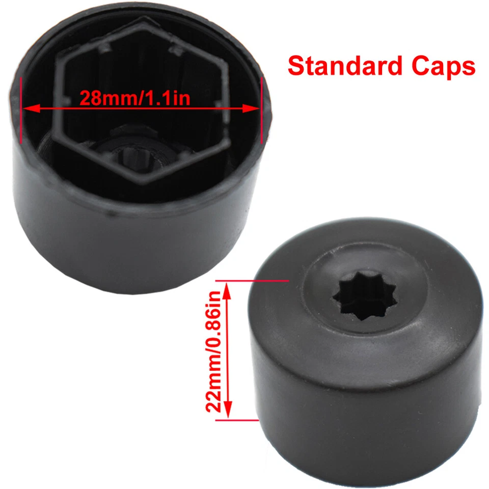OEM 17MM Covers For Volkswagen Lug Bolt - Set of 20 Caps - 1K0-601-173-9-B9 - Imagem 4 de 4
