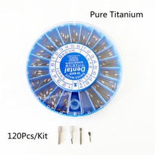 120Pcs/Kit Dental Root Canal Pins Conical Screw Post Core Repair Pure