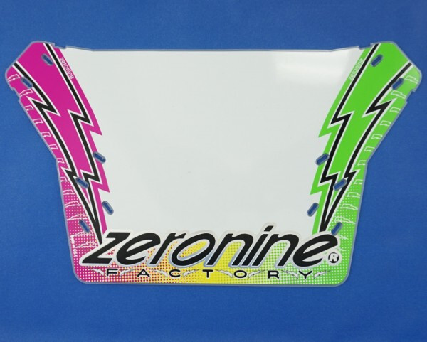 Zeronine bmx number plate,FACTORY LIGHTNING BOLT RETRO OLDSCHOOL