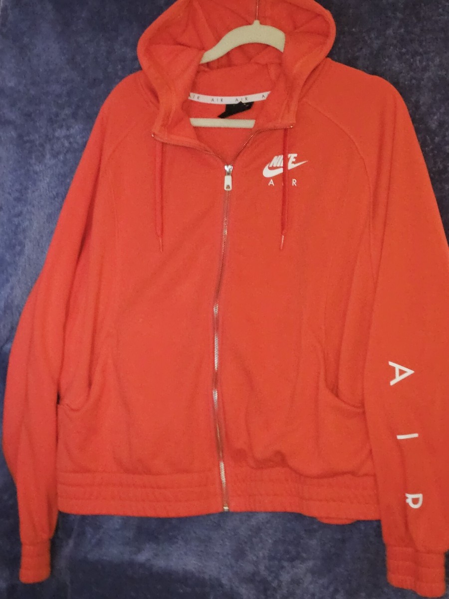 Vintage Nike Air Hoodie XL -Nike Full Metal Zip*Hooded*Men's 1X*Orange Very  Nice