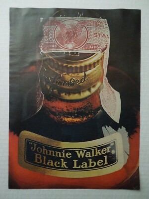 1967 JOHNNIE WALKER Black Label Whiskey Magazine Ad