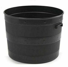 Black Smith Planter Pot Tub Plant Care Garden Patio Indoor Outdoor Saucer Barrel
