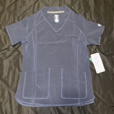 Women  s Scrub Top Size Small Stretch Antimicrobial V-Neck