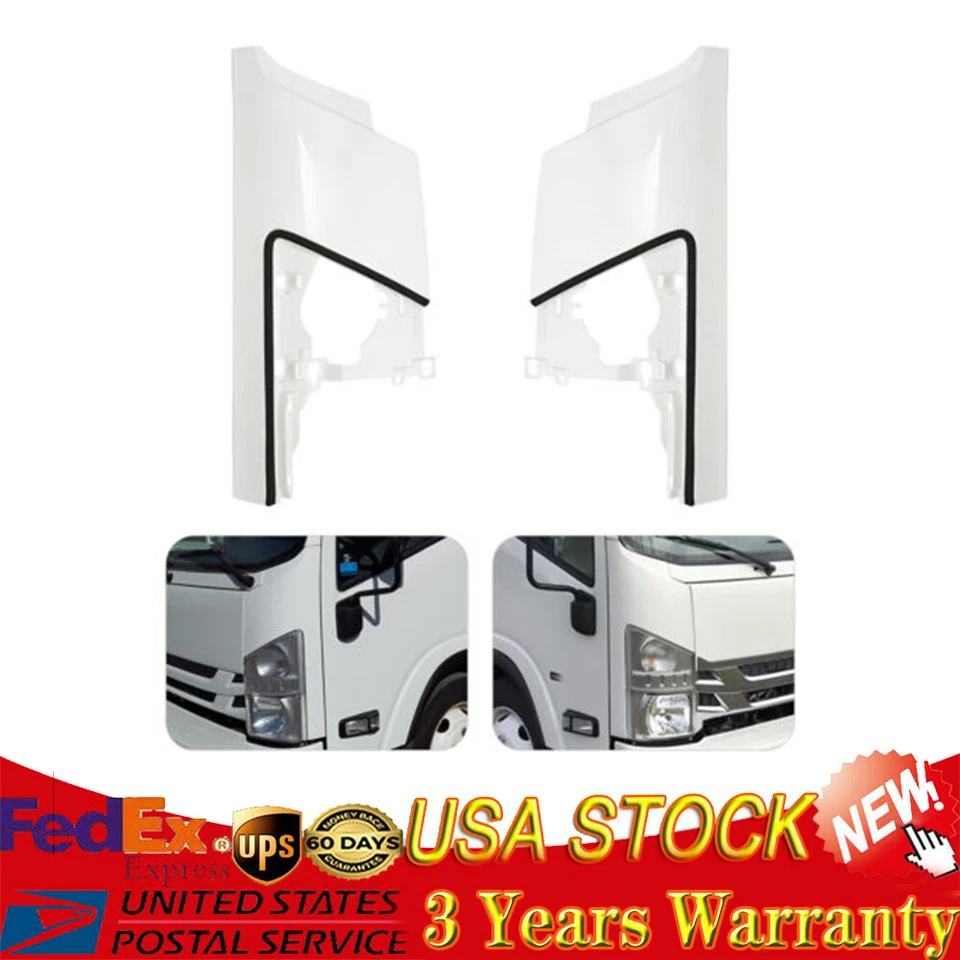 1 Pair For ISUZU NPR NPR-HD NQR NRR 2008-2020 Front Side Panels Driver+Passenger Foto 2 de 4