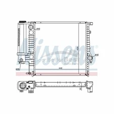 One New Nissens Radiator Front 60623A 1247145 for BMW