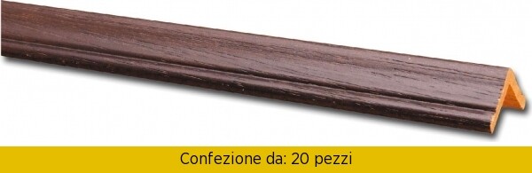 Set 20 Pezzi Paraspigoli 20x20 Legno Noce Scuro 300cm Barocco