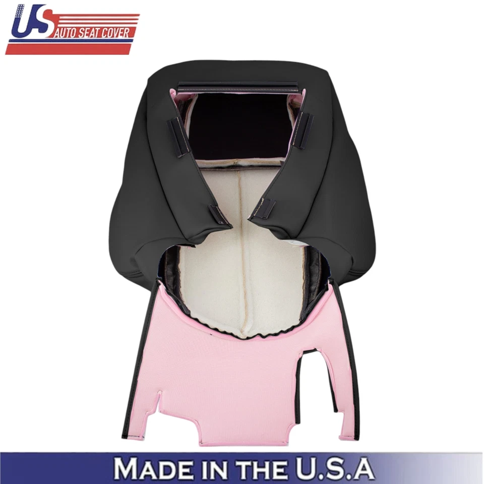 Cubiertas de asiento delanteras de cuero negras para Infiniti M45 M35 2006-2010 sedán Foto 3 de 4