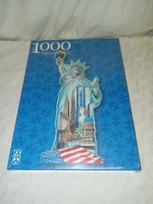 NEW and Sealed Schmid 1000 Piece Statue of Liberty Shaped Puzzle