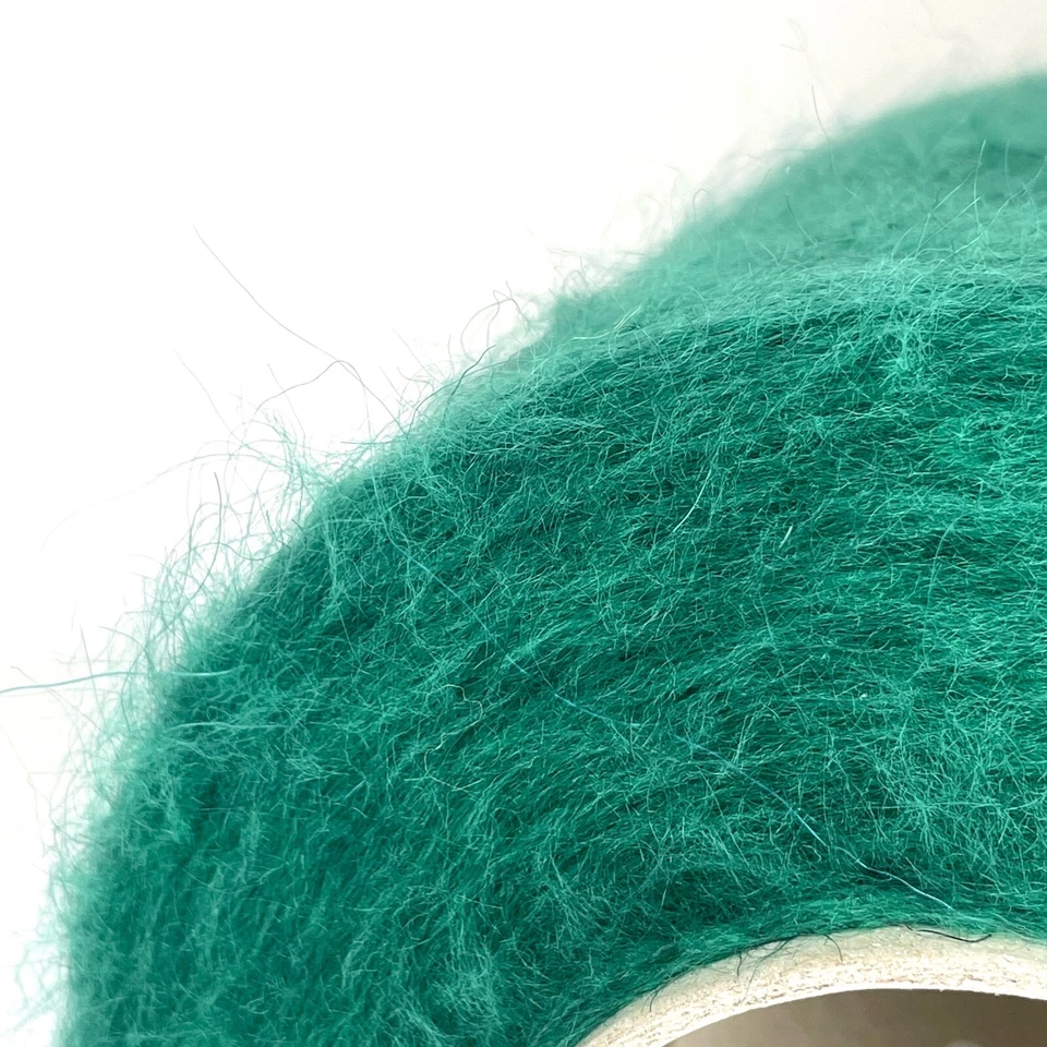 KID MOHAIR LUJOSO verde esmeralda hilo en cono PESO DE ENCAJE *SIN ARANCELES DE EE. UU.* Foto 3 de 4