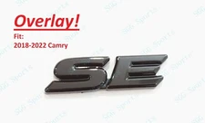 Rear Tailgate Gloss Black SE OVERLAY Emblem Badge Letter Fit 2018-2024 Camry SE