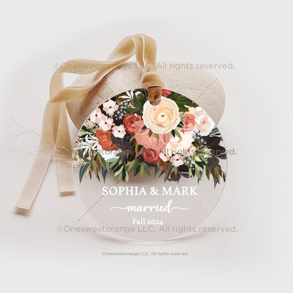 Acrylic Married Ornament Gift Newlywed Gift  Ornament Wedding Gift Keepsake