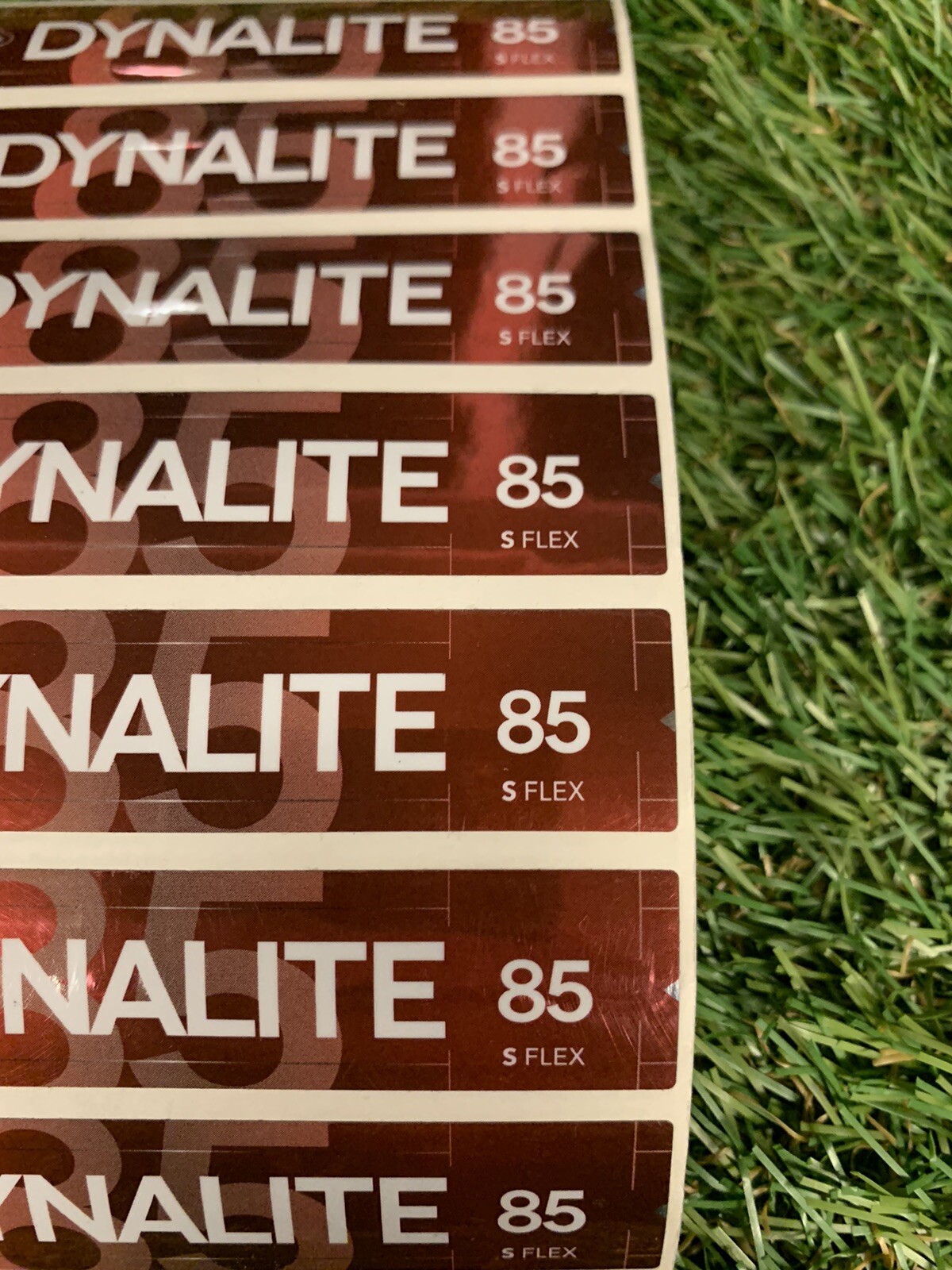 7 x True Temper Dynalite 85 Stiff Flex Iron Golf Club Shaft Labels eBay