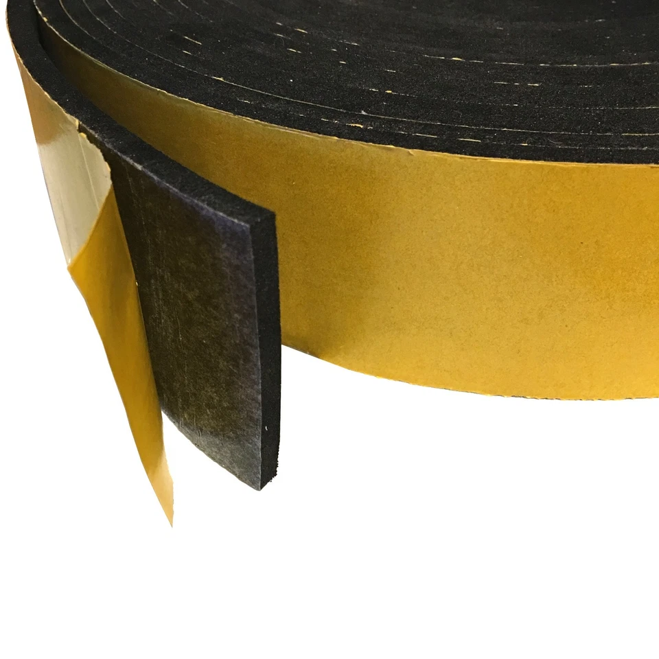 THE METAL HOUSE Self Adhesive Sticky Closed Cell Sponge Strip - 10 Metre Length - Various Sizes