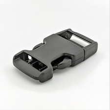 50 Pack 1 inch 25mm Quick Side Release Buckle / Flat/ USA Made Black Color