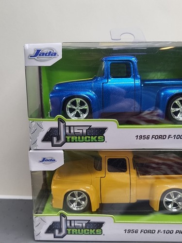 2021 Jada Just Trucks Paar 1956 Ford F-150 1:32 gelb blau gelbe Streifen TK - Bild 3 von 11