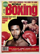 1978 January World Boxing Magazine Howard Davis Tony Zale Ken Norton Duran Lyle