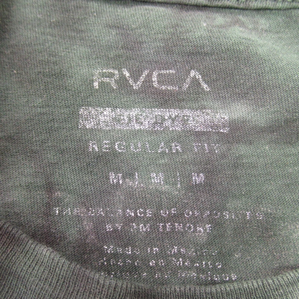 Camisa RVCA Para Hombre Mediana Manga Corta Cuello Redondo Exterior Gris Ligera Foto 4 de 4