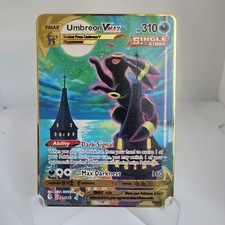 Pokemon Umbreon Vmax 215/203 ENG Metal Gold Secret Card Evoluzioni Eteree