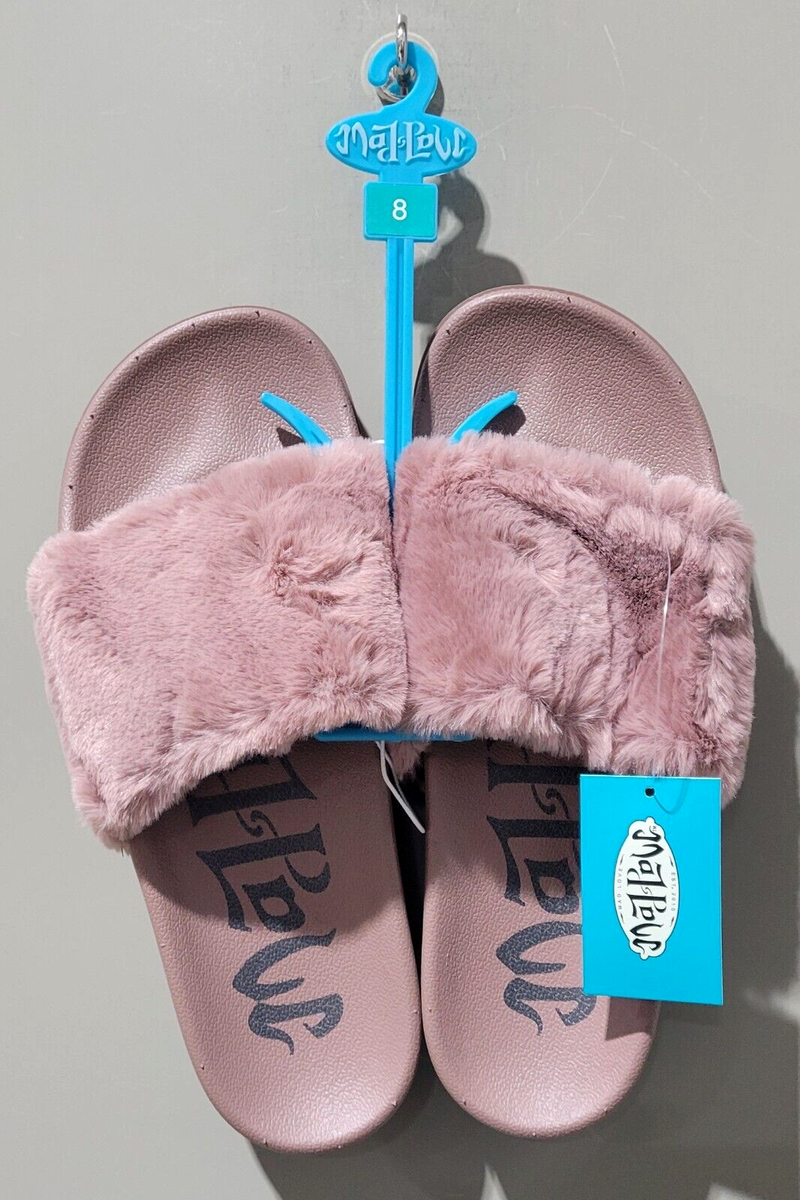Shoes Mad Love Fur Slides Mad Love Slippers Top